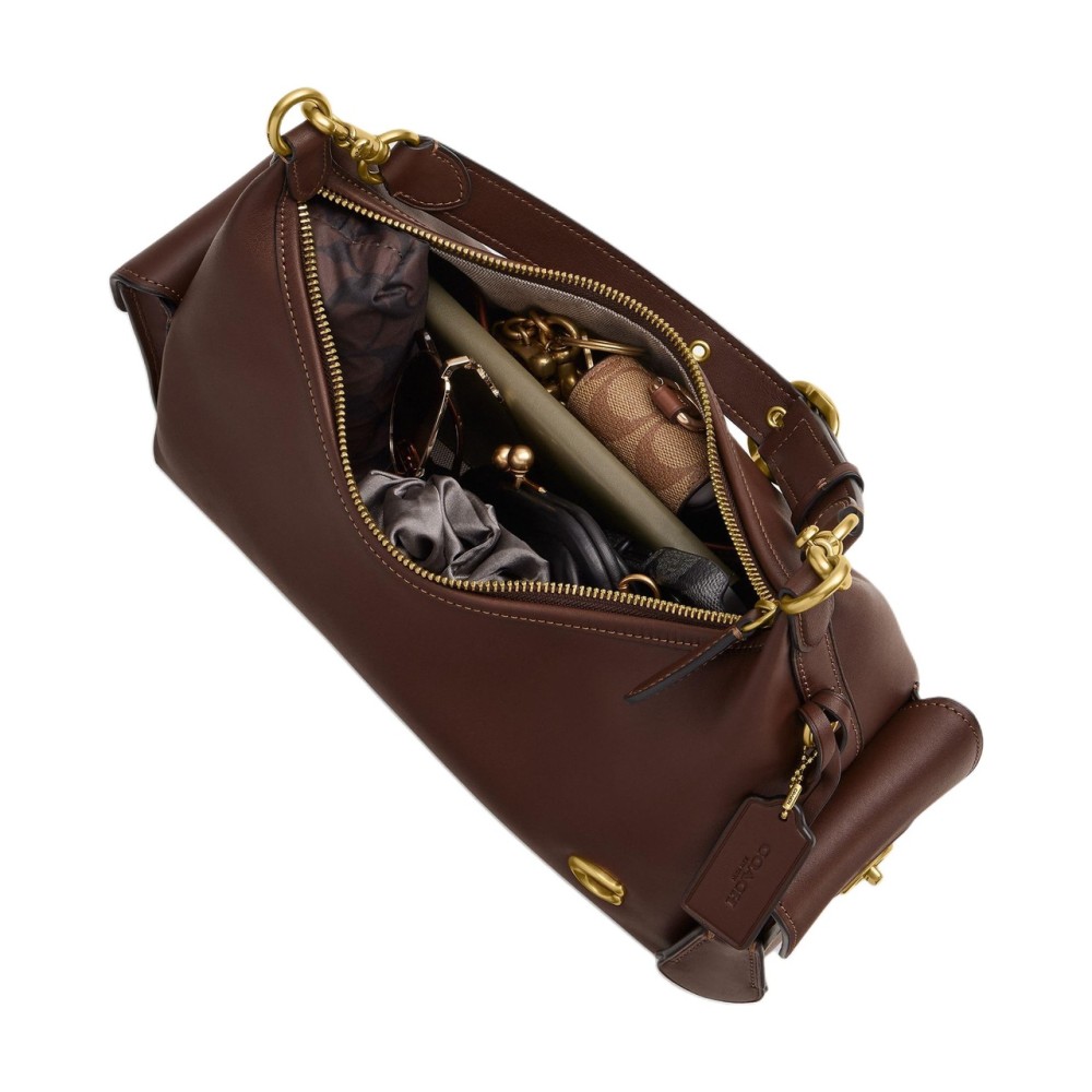 Pocket Handbags Cow Leather Large Zip Closure Cdz70 B4mpl