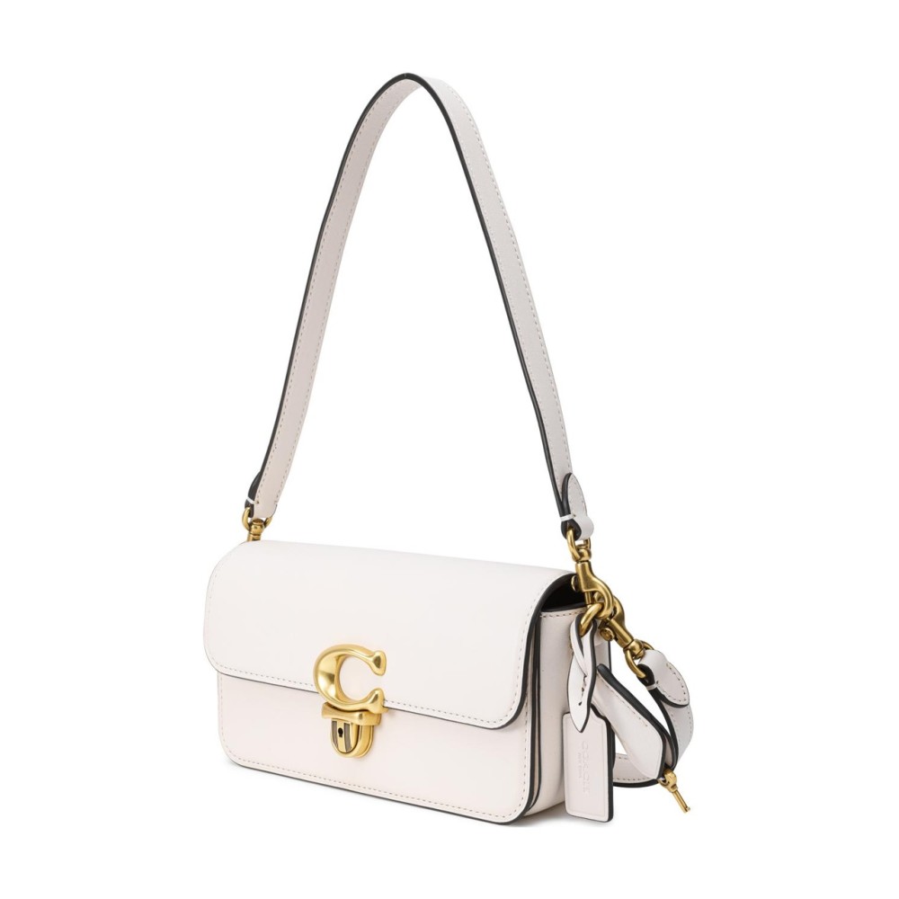 Studio Cow Leather Portable Crossbody Bag Shoulder Bag Trumpets Women S White