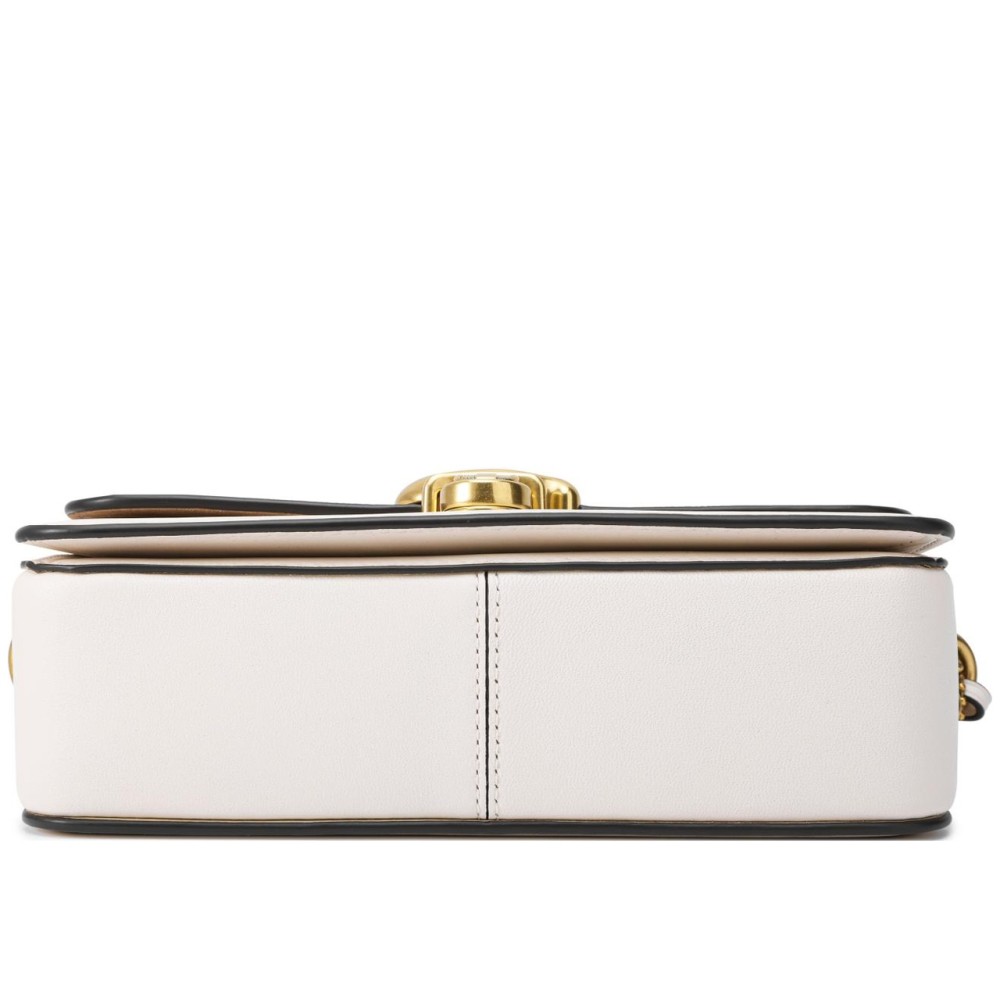 Studio Cow Leather Portable Crossbody Bag Shoulder Bag Trumpets Women S White