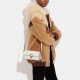 Studio Cow Leather Portable Crossbody Bag Shoulder Bag Trumpets Women S White