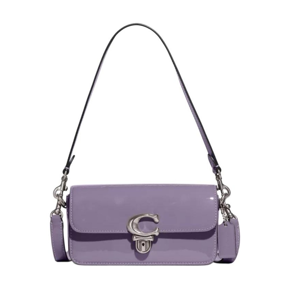 Studio Patent Leather Portable Crossbody Bag Shoulder Bag Women S Light Purple