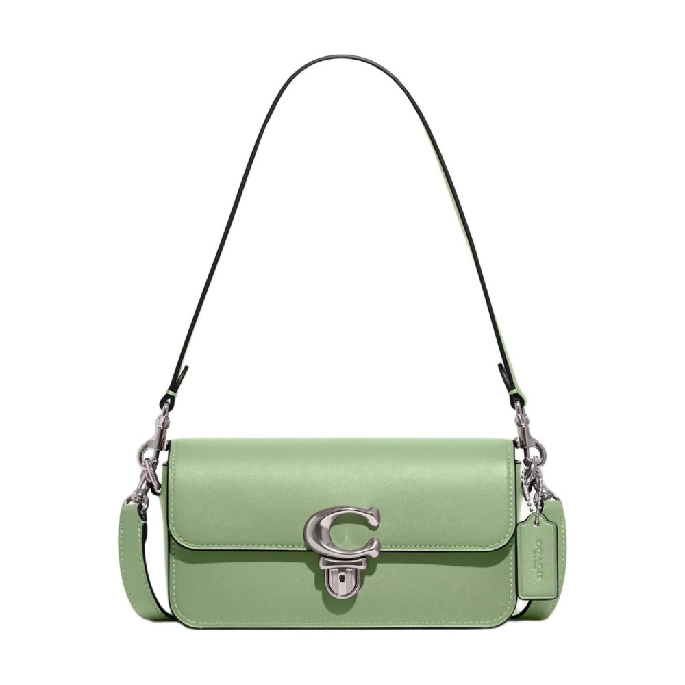Studio Glove Tanned Leather Portable Crossbody Bag Shoulder Bag Women S Silver Light Pistachio