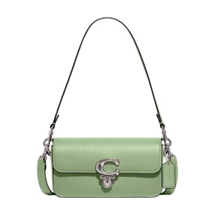 Studio Glove Tanned Leather Portable Crossbody Bag Shoulder Bag Women S Silver Light Pistachio