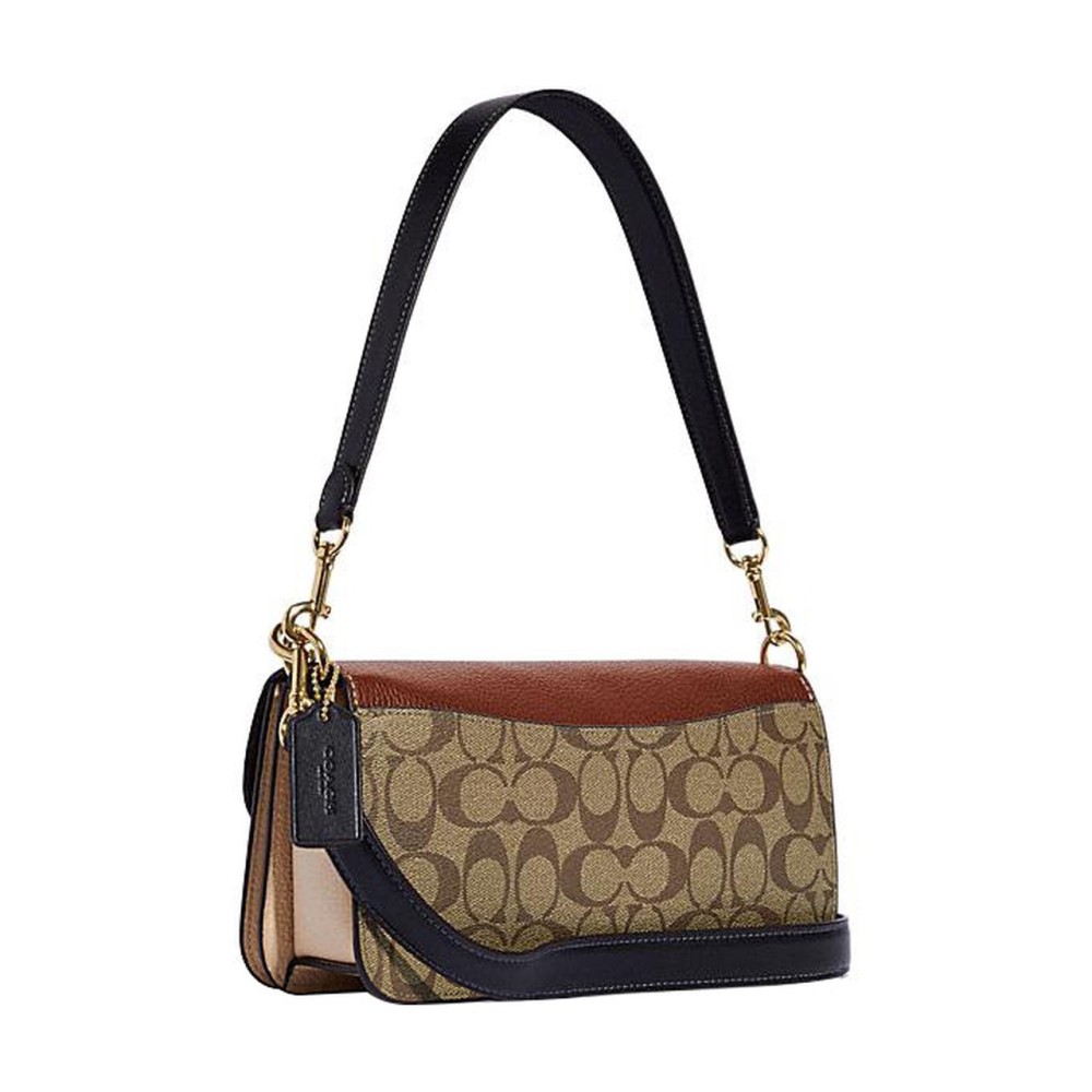 With Cow Leather Portable Crossbody Bag Shoulder Bag Large Women S Khaki Brown