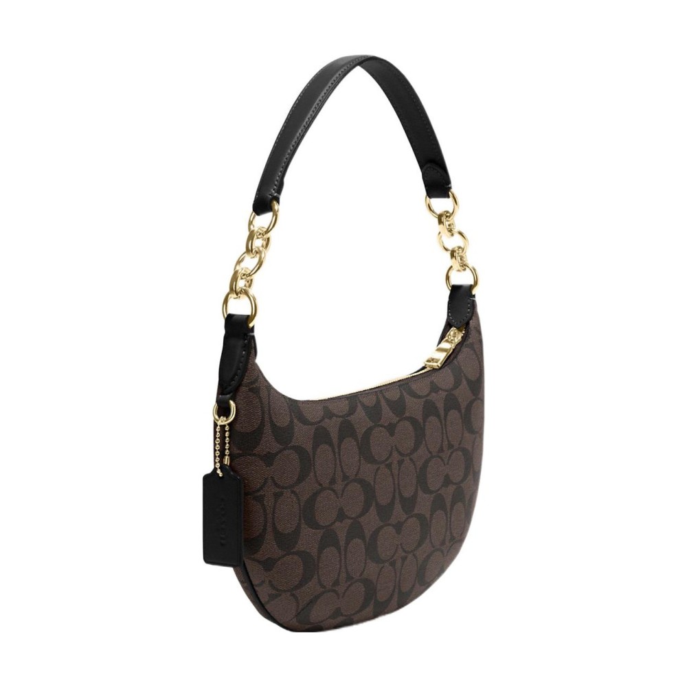 Payton Artificial Leather Crescent Bag Shoulder Bag Large Size Women S Dark Brown