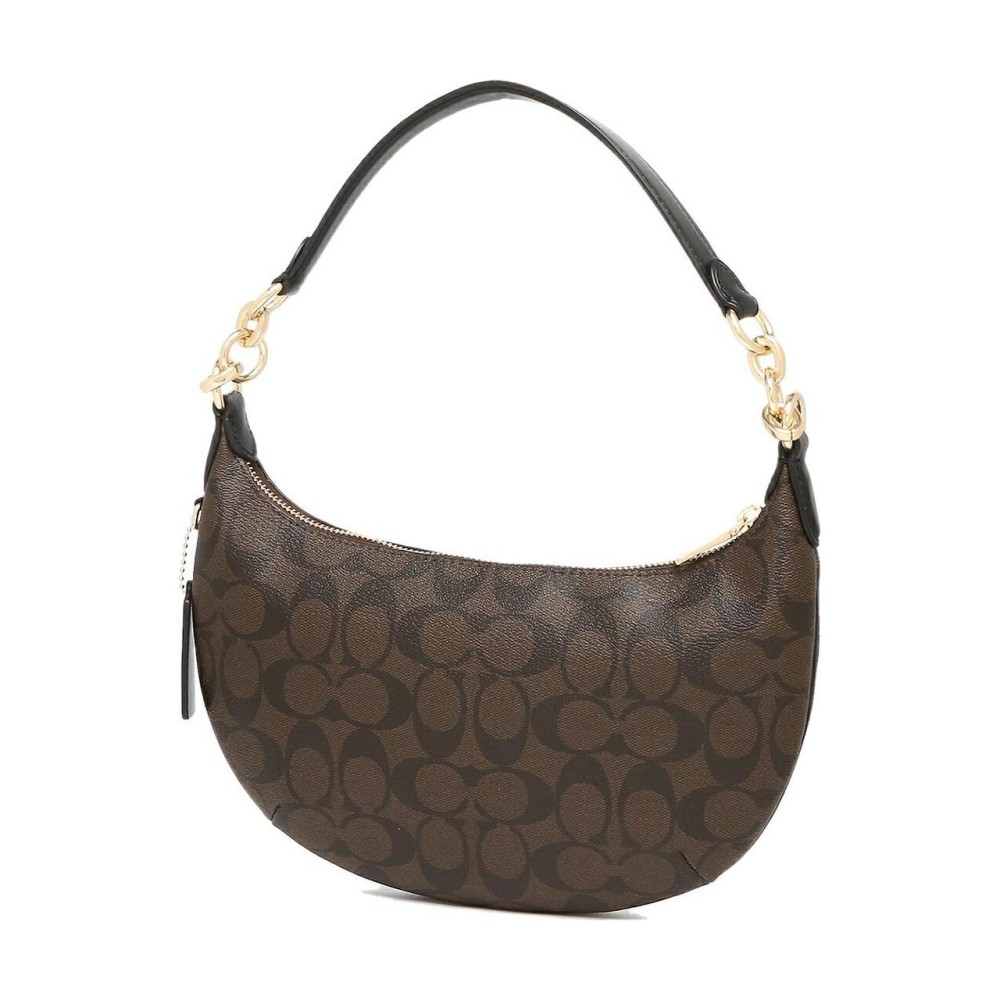 Payton Artificial Leather Crescent Bag Shoulder Bag Large Size Women S Dark Brown