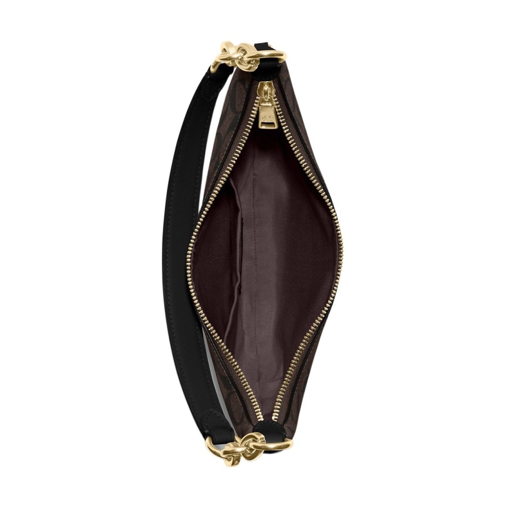 Payton Artificial Leather Crescent Bag Shoulder Bag Large Size Women S Dark Brown