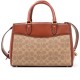 Brooke Coated Canvas With Calfskin Handbag Shoulder Bag Crossbody Bag Medium Women S Brown Rusty