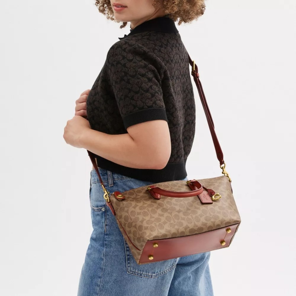 Canvas With Calfskin Tote Bag Shopping Bag Portable Crossbody Bag Shoulder Bag Large Size Women S Khaki