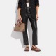 Canvas With Calfskin Tote Bag Shopping Bag Portable Crossbody Bag Shoulder Bag Large Size Women S Khaki