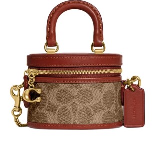 Trail Cow Leather Chain Bag Handbag Shoulder Bag Crossbody Bag Mini Women S Brown Yellow Rusty