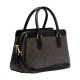 Darcie Coated Canvas And Smooth Leather Shoulder Bag Crossbody Bag Handbag Mini Women S Black
