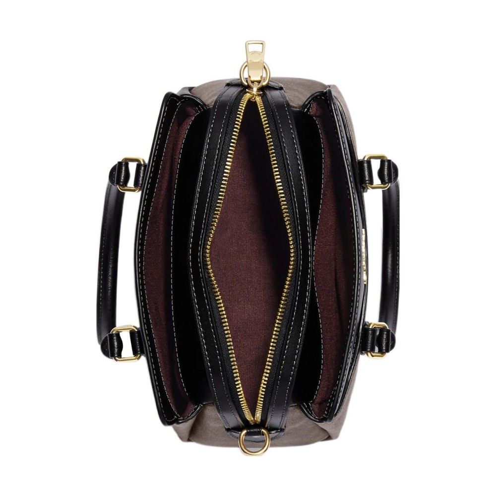 Darcie Coated Canvas And Smooth Leather Shoulder Bag Crossbody Bag Handbag Mini Women S Black