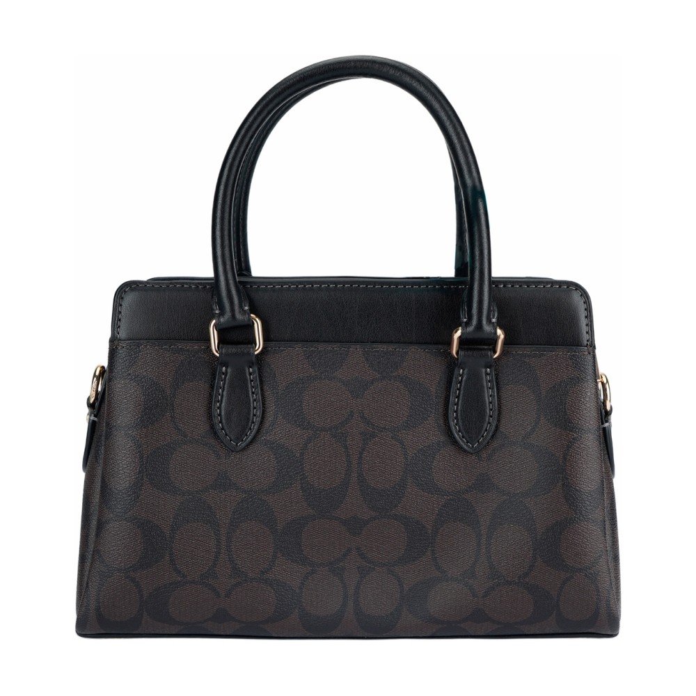 Darcie Coated Canvas And Smooth Leather Shoulder Bag Crossbody Bag Handbag Mini Women S Black