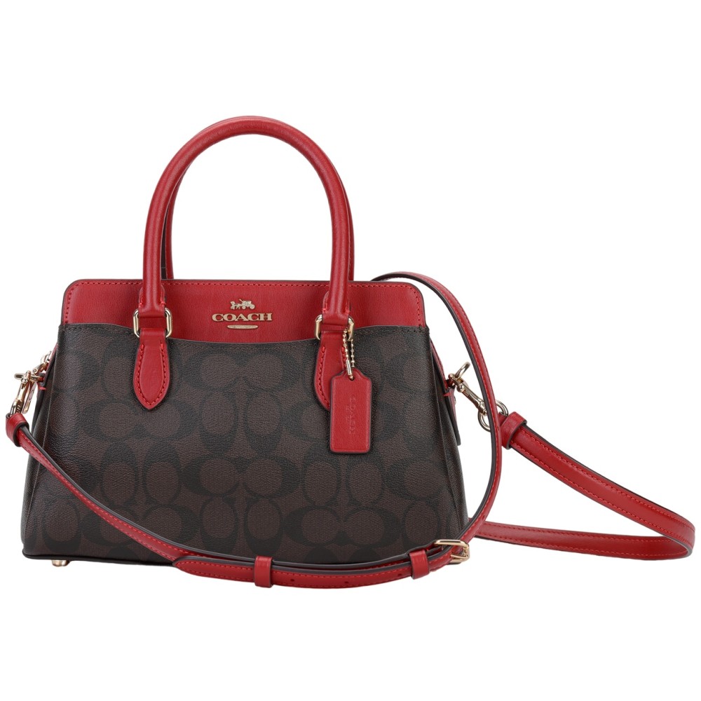 Darcie Pvc Shoulder Bag Crossbody Bag Handbag Mini Women S Gold Brown Red