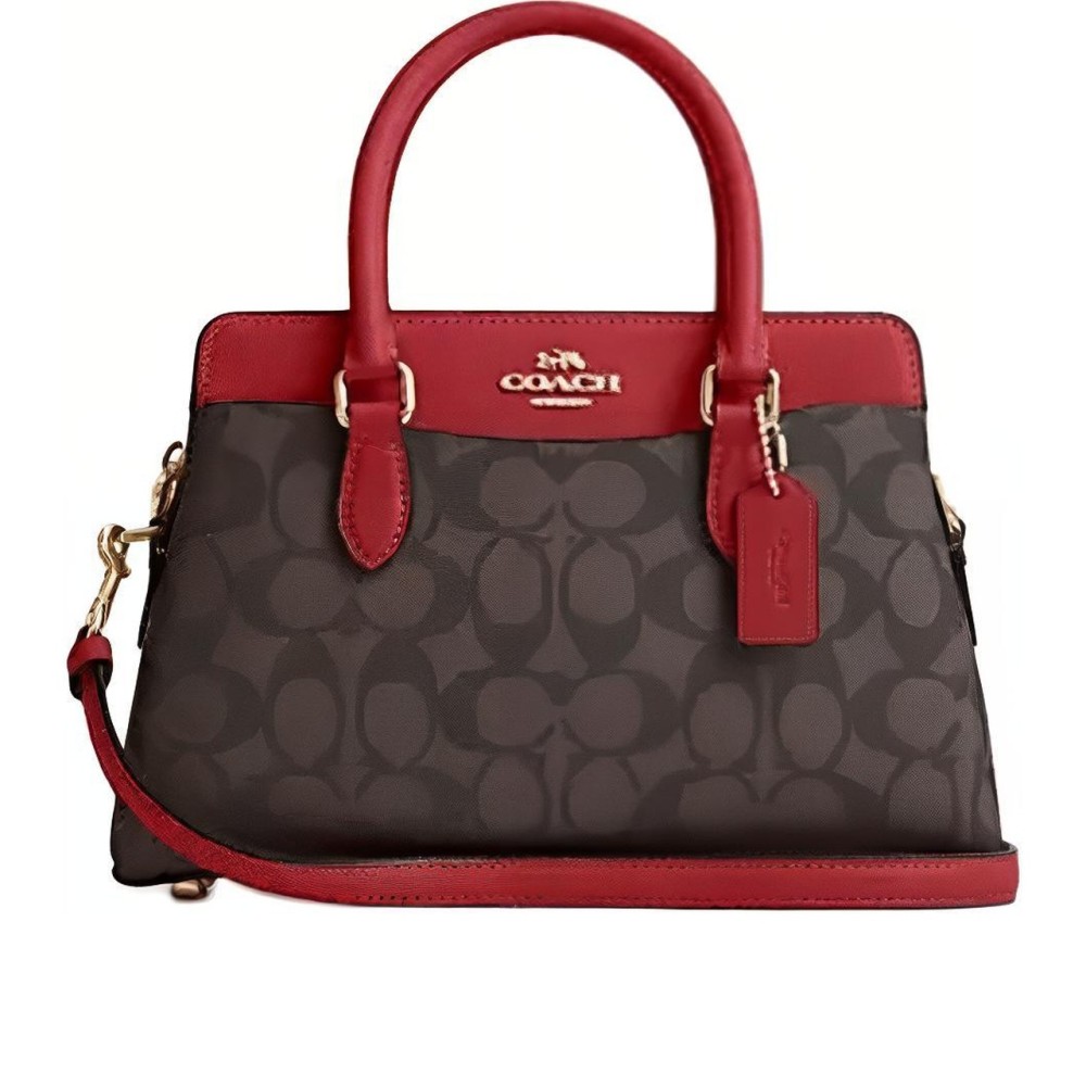 Darcie Pvc Shoulder Bag Crossbody Bag Handbag Mini Women S Gold Brown Red
