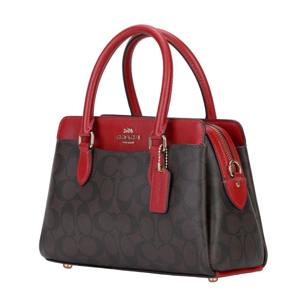 Darcie Pvc Shoulder Bag Crossbody Bag Handbag Mini Women S Gold Brown Red