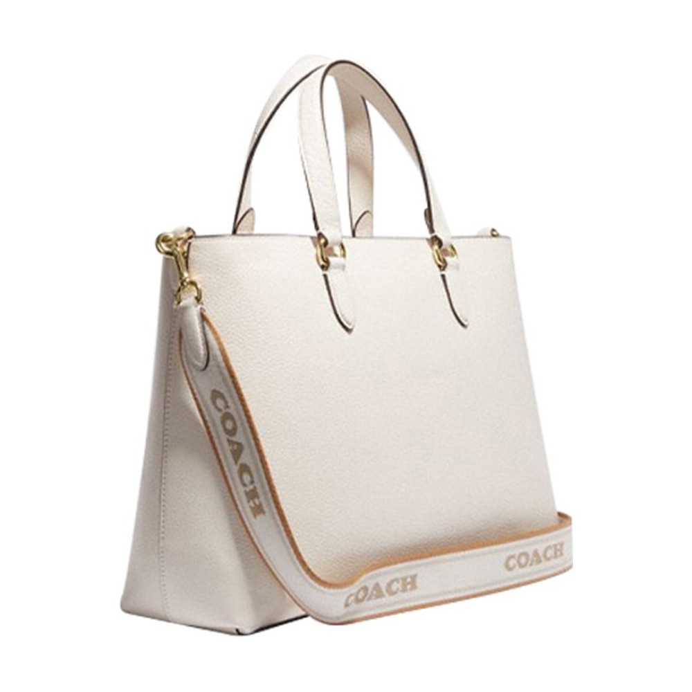 Cow Leather Handbag Shoulder Bag Crossbody Bag Large Women S Chalk White