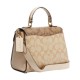 Morgan 21 Top Handle Satchel In Blocked Signature Canvas
