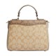 Morgan 21 Top Handle Satchel In Blocked Signature Canvas