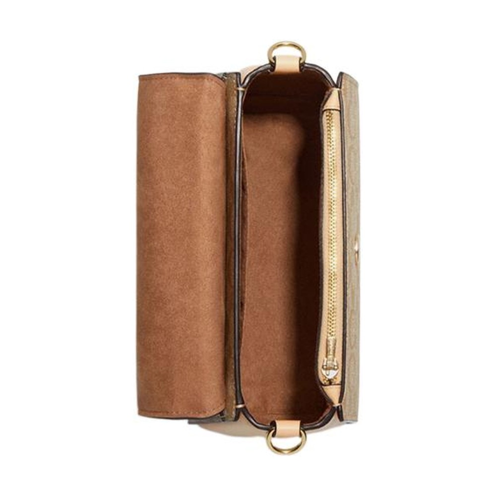 Morgan 21 Top Handle Satchel In Blocked Signature Canvas