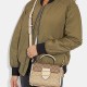Morgan 21 Top Handle Satchel In Blocked Signature Canvas