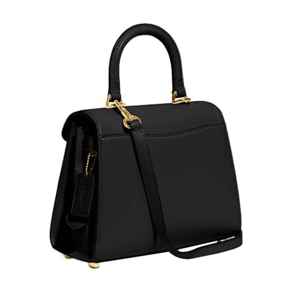 Cow Leather Handbag Shoulder Bag Crossbody Bag Medium Size Women S Black