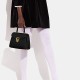 Cow Leather Handbag Shoulder Bag Crossbody Bag Medium Size Women S Black