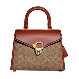 Samy Cow Leather With Pvc Shoulder Bag Crossbody Bag Handbag Medium Size Women S Brown Red