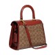 Samy Cow Leather With Pvc Shoulder Bag Crossbody Bag Handbag Medium Size Women S Brown Red