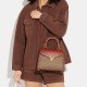 Samy Cow Leather With Pvc Shoulder Bag Crossbody Bag Handbag Medium Size Women S Brown Red