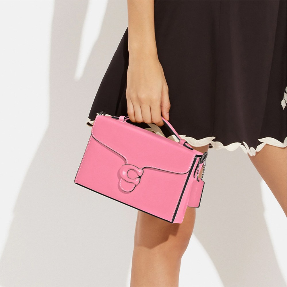 Tabby Glove Tanned Leather Handbag Shoulder Bag Crossbody Bag Small Women S Pink