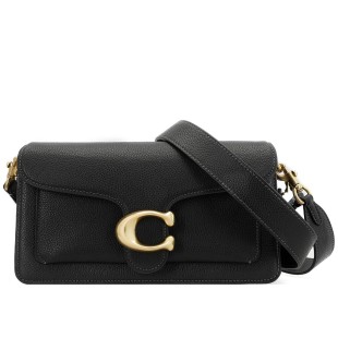 Tabby Pebble Texture Cow Leather Crossbody Bag Shoulder Bag Medium Women S Black