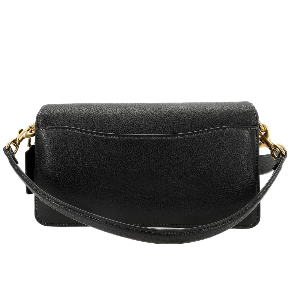 Tabby Pebble Texture Cow Leather Crossbody Bag Shoulder Bag Medium Women S Black
