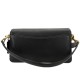 Tabby Pebble Texture Cow Leather Crossbody Bag Shoulder Bag Medium Women S Black