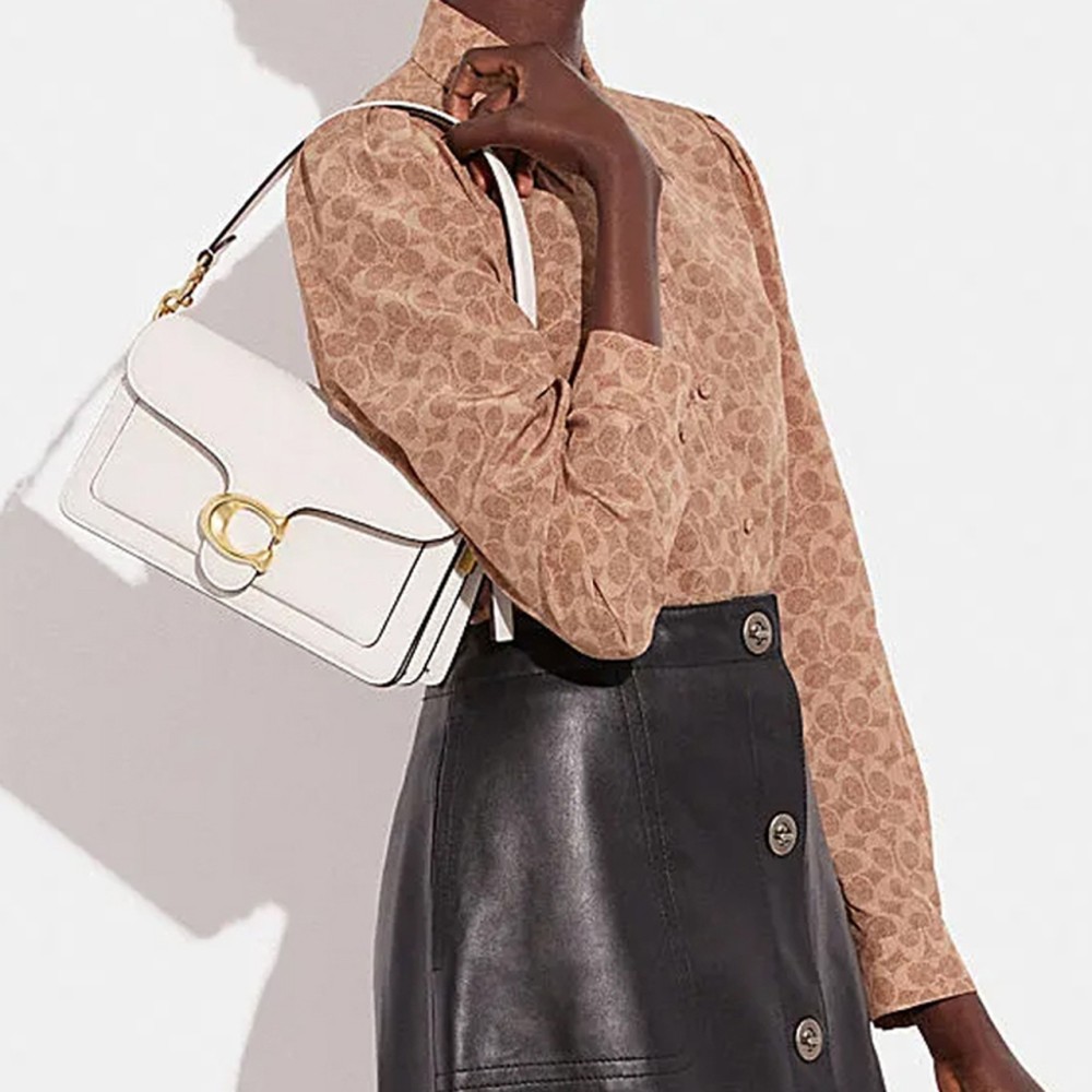 Tabby Logo Plaque Shoulder Bag
