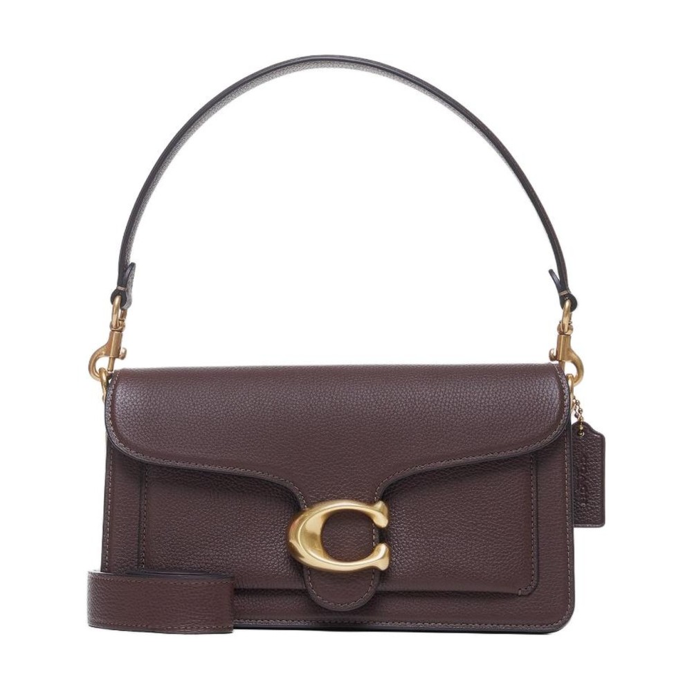 Tabby Leather Shoulder Bag Portable Crossbody Bag Shoulder Bag Medium Size Women S Maple Brown