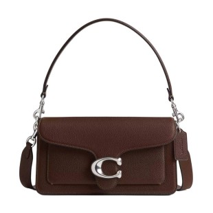 Tabby Polished Litchi Grain Leather Shoulder Bag Crossbody Bag Handbag Women S Maple