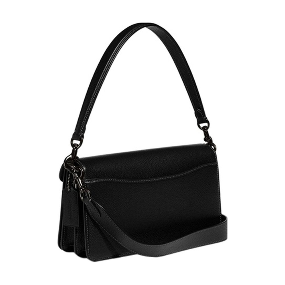 Tabby Pebbled Leather Portable Crossbody Bag Shoulder Bag Medium Size Women S Pure Black