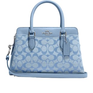 Darcie Canvas With Leather Handbag Shoulder Bag Crossbody Bag Mini Women S Cornflower Blue