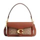 Tabby Cow Leather One Shoulder Handbag Medium Women S Brown Yellow Caramel