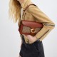 Tabby Cow Leather One Shoulder Handbag Medium Women S Brown Yellow Caramel