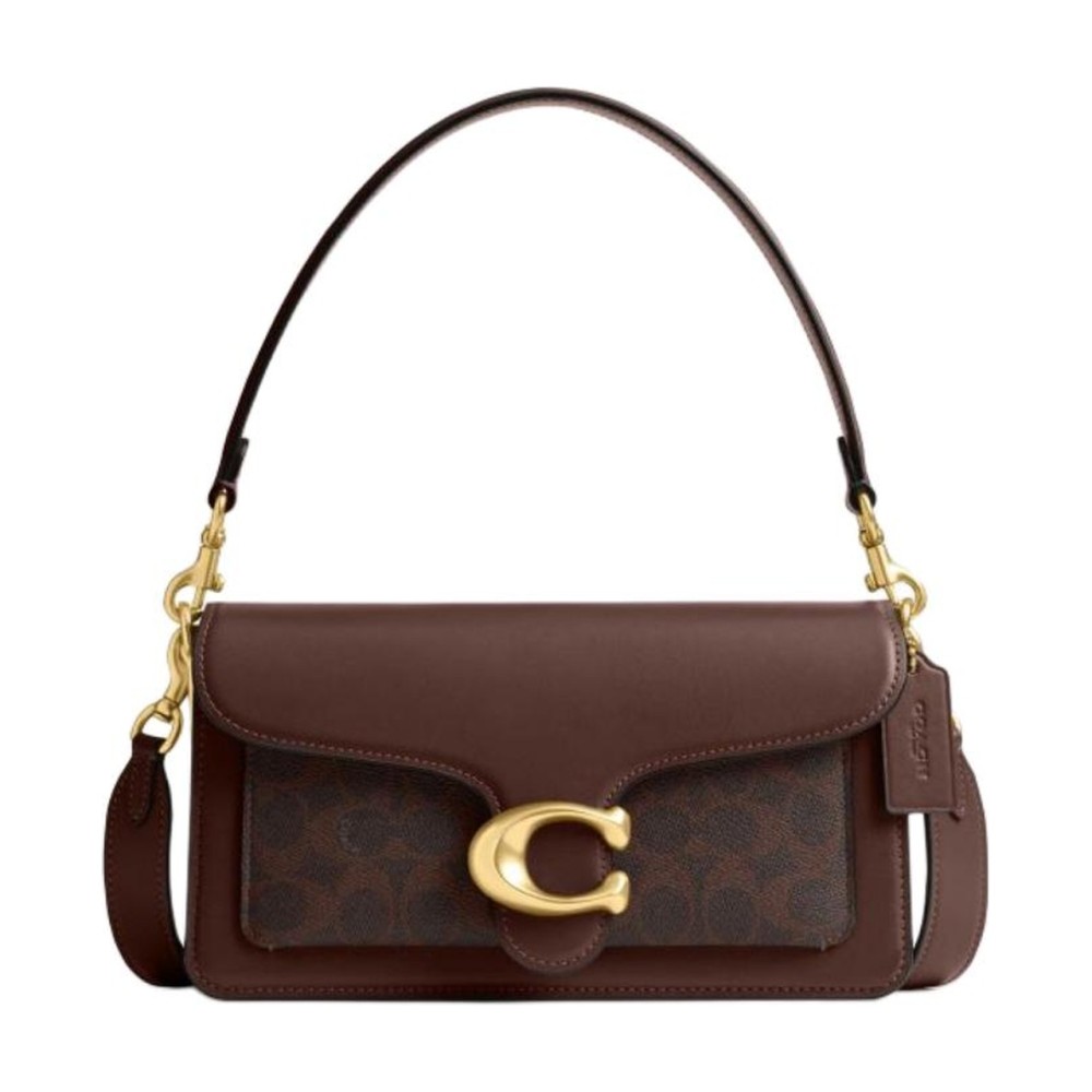 Tabby Cow Leather Shoulder Bag Medium Women S Maple Brown
