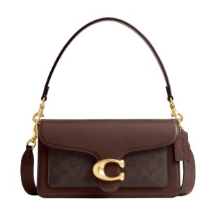 Tabby Cow Leather Shoulder Bag Medium Women S Maple Brown
