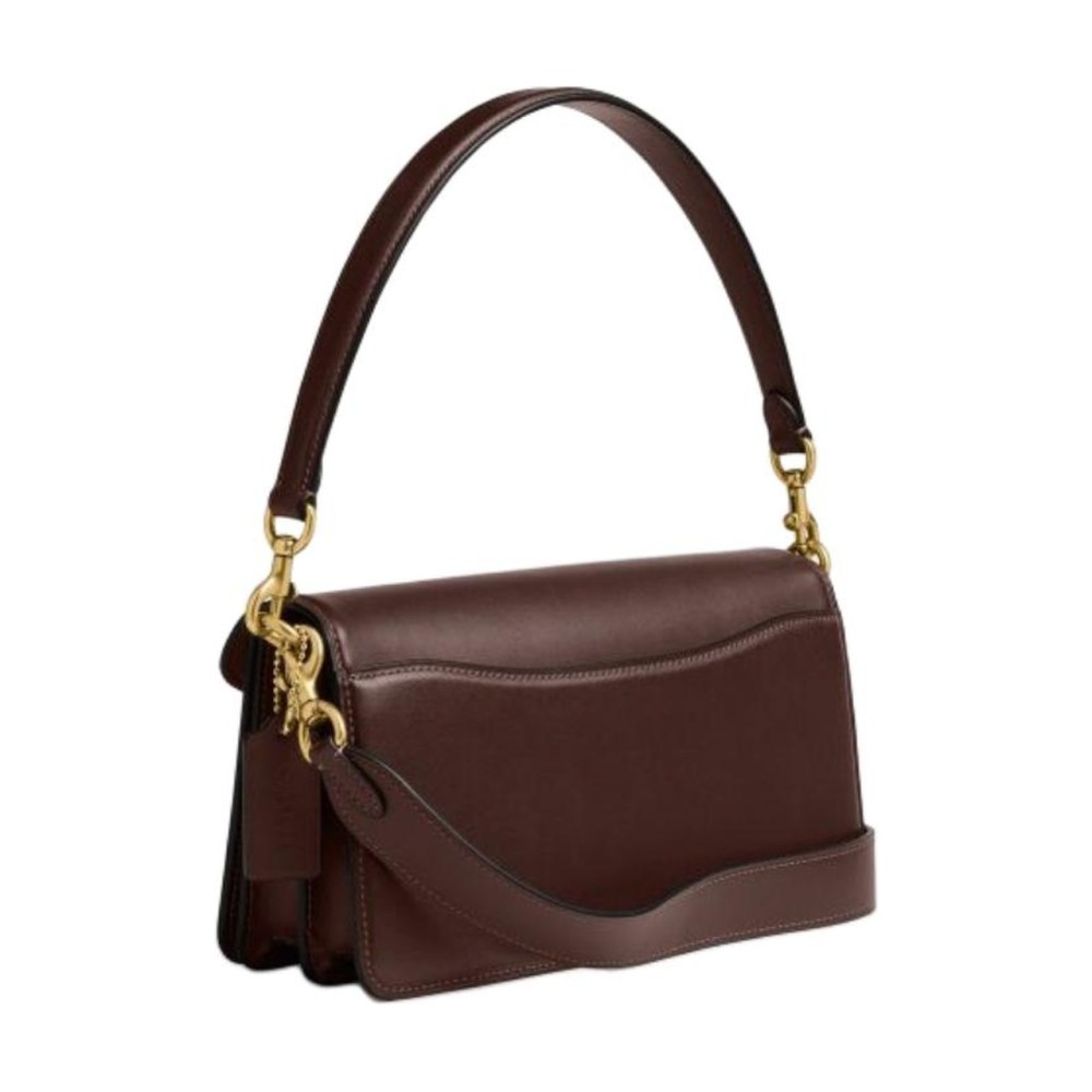 Tabby Cow Leather Shoulder Bag Medium Women S Maple Brown