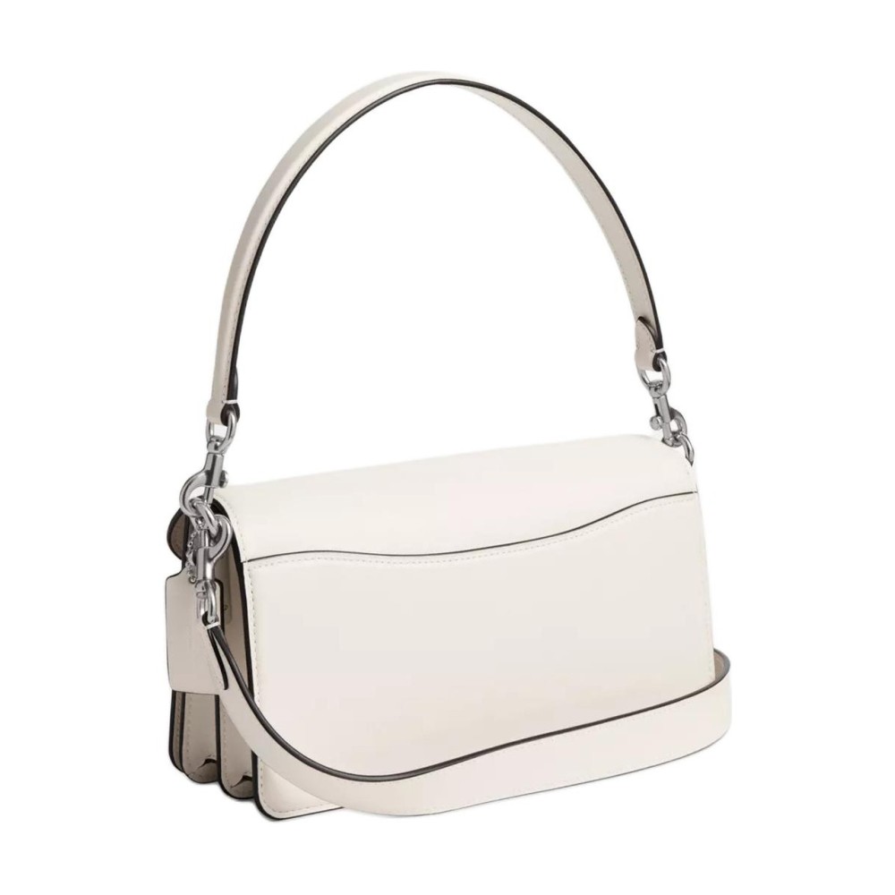 Tabby Calfskin One Shoulder Handbag Medium Size Women S Ivory