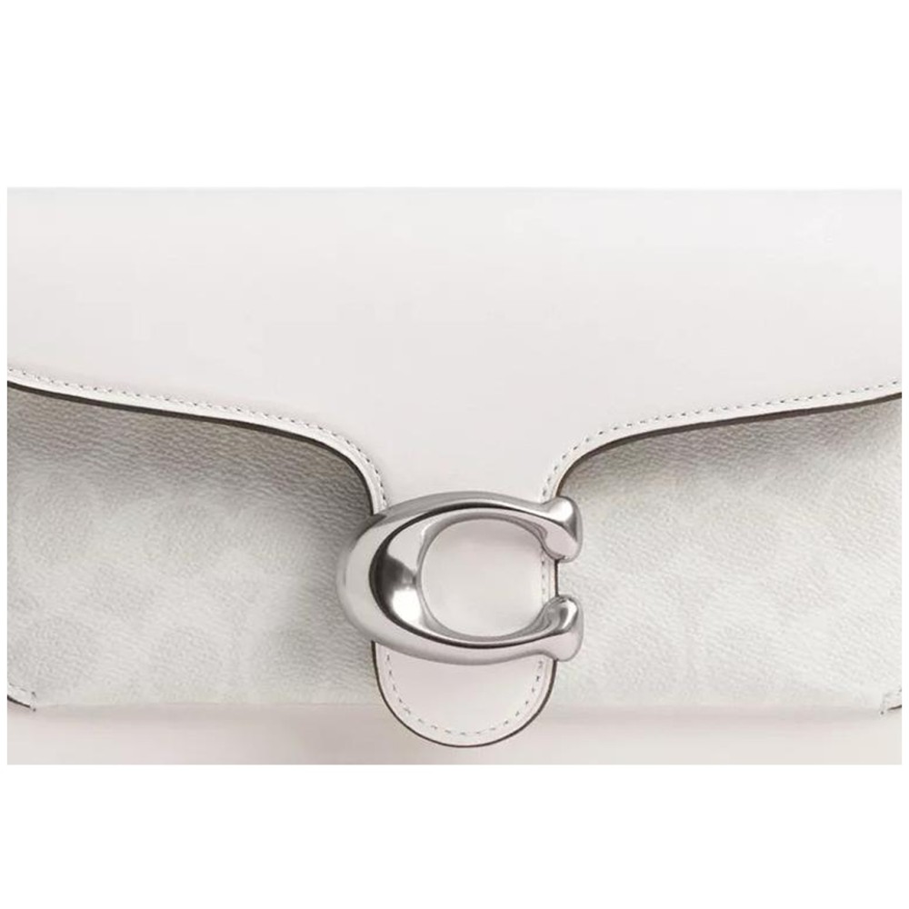 Tabby Calfskin One Shoulder Handbag Medium Size Women S Ivory