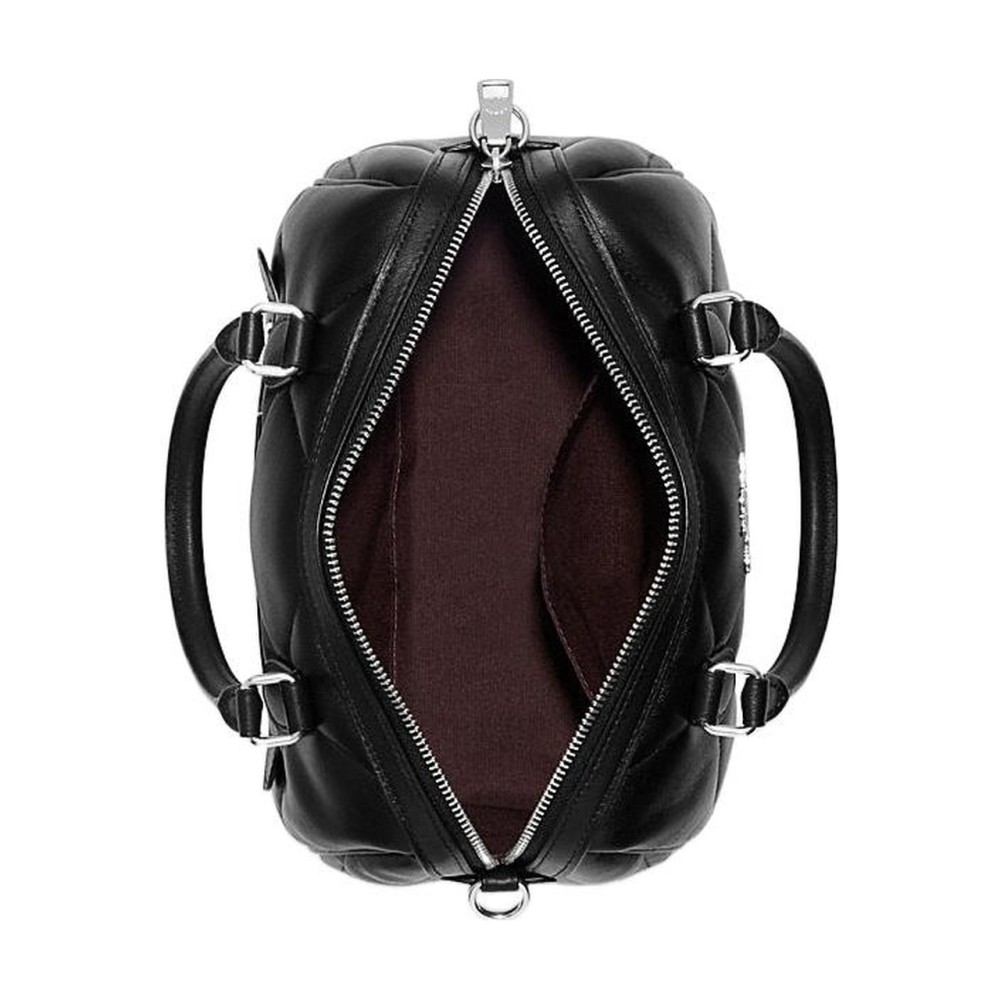 Rowan Sheepskin With Cow Leather Boston Bag Handbag Regular Women S Black