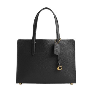 Carter Pebbled Leather Tote Bag Shopping Bag Handbag Large Size Women S Black