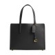 Carter Pebbled Leather Tote Bag Shopping Bag Handbag Large Size Women S Black